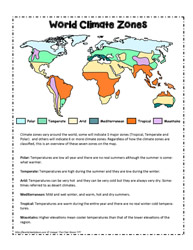 World Climate Zones for Kids