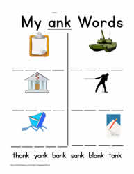 ank Words Worksheet