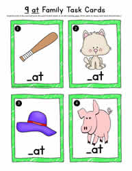 at Word Family Task Cards