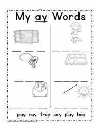 ay Words Worksheet