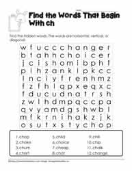 Wordsearch for ch