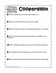 Cooperation Worksheet