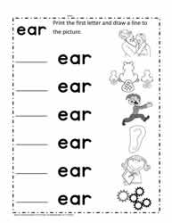 ear Words Worksheet
