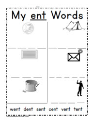 ent Word Family Worksheets