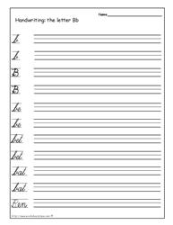 Cursive Writing Worksheets