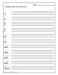 Cursive Writing Worksheets