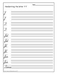 Cursive Writing Worksheets