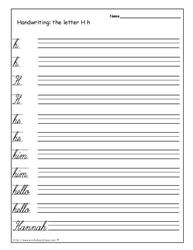 Cursive Writing Worksheets