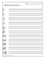 Cursive Writing Worksheets