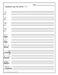 Cursive Writing Worksheets
