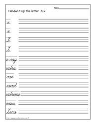 Cursive Writing Worksheets