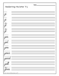 Cursive Writing Worksheets