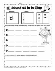 cl Word Building Activity