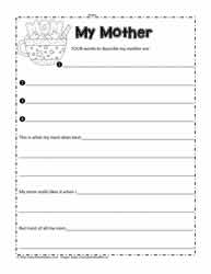 All About Mom Writing Activity