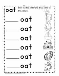 oat Words Worksheet