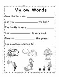 Sentences For ow Words
