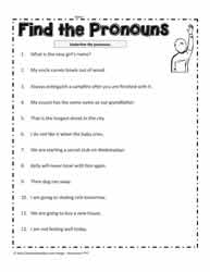 Pronoun Worksheets