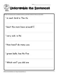 Scrambled Sentences Google Quiz gr 2