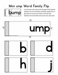 Word Family Flip Book For ump