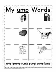 ump Words Worksheet