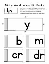 Word Family Flip Book For y